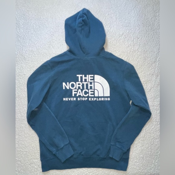 North Face Hoodie Blue Sweatshirt Mens Medium - Picture 2 of 6